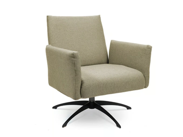 KALOS - Swivel fabric armchair with armrests with 4-spoke base by Fischer Möbel - view 2